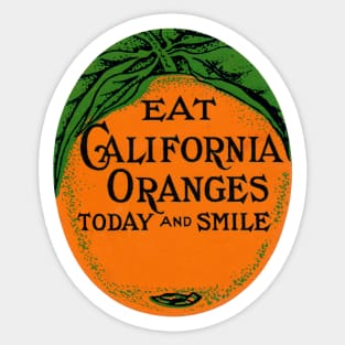 1925 Eat California Oranges Sticker